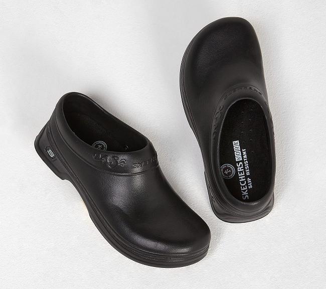 Zapatos de Trabajo Skechers Mujer - Oswald Negro UEIOW5914